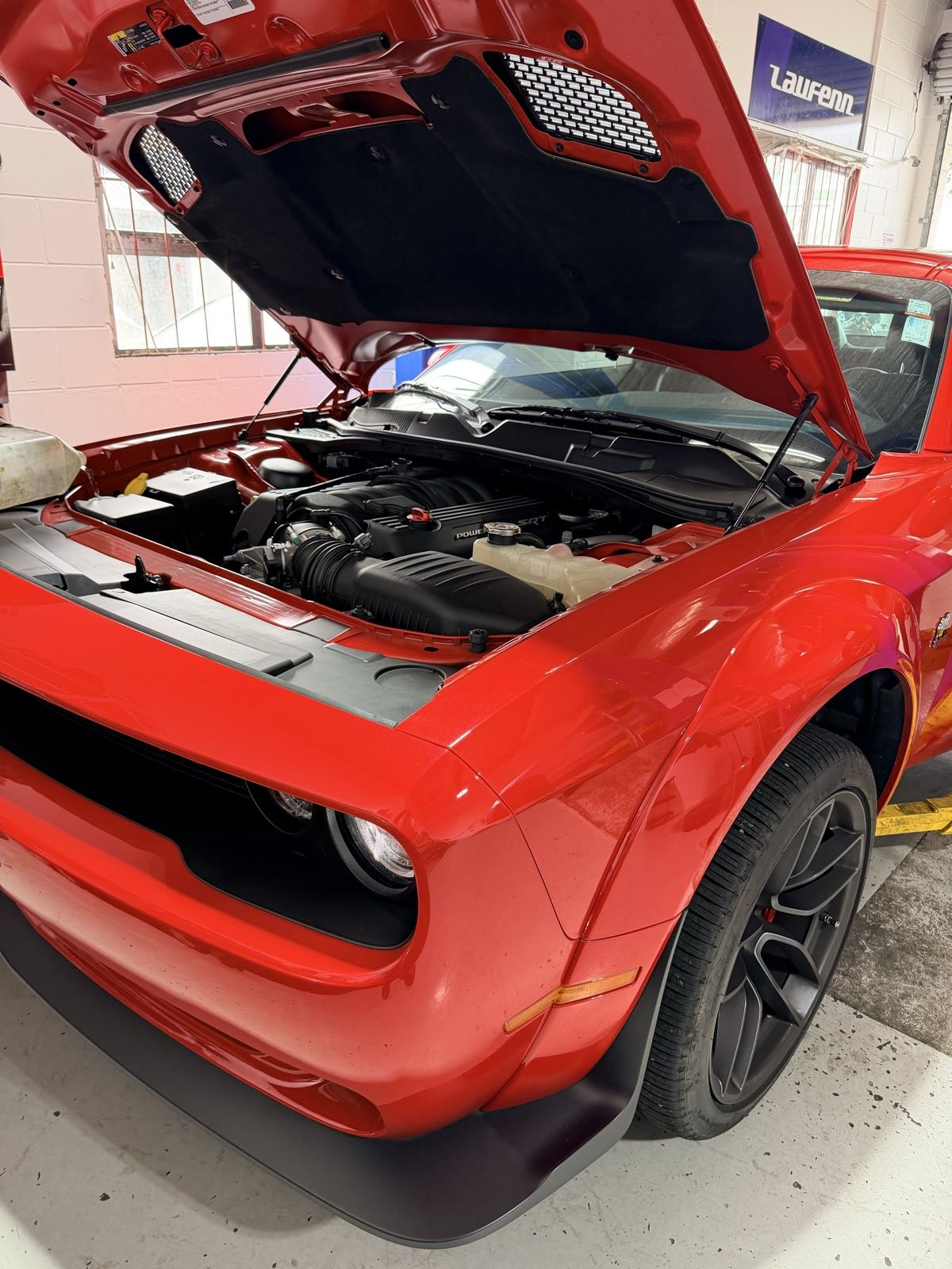 Engine bay work in progress in our Wiri workshop